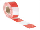 Faithfull Barrier Tape Red White Width 70mm Length 500m FAITAPEBARRW