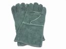 Green Leather Gauntlet Gloves sep112