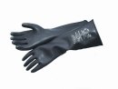 Black Rubber Gauntlet Gloves 17 Inch sep127