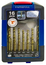 Faithfull HSS Drillbit 16 Piece Set 1mm To 8mm FAIM16PSET 50208